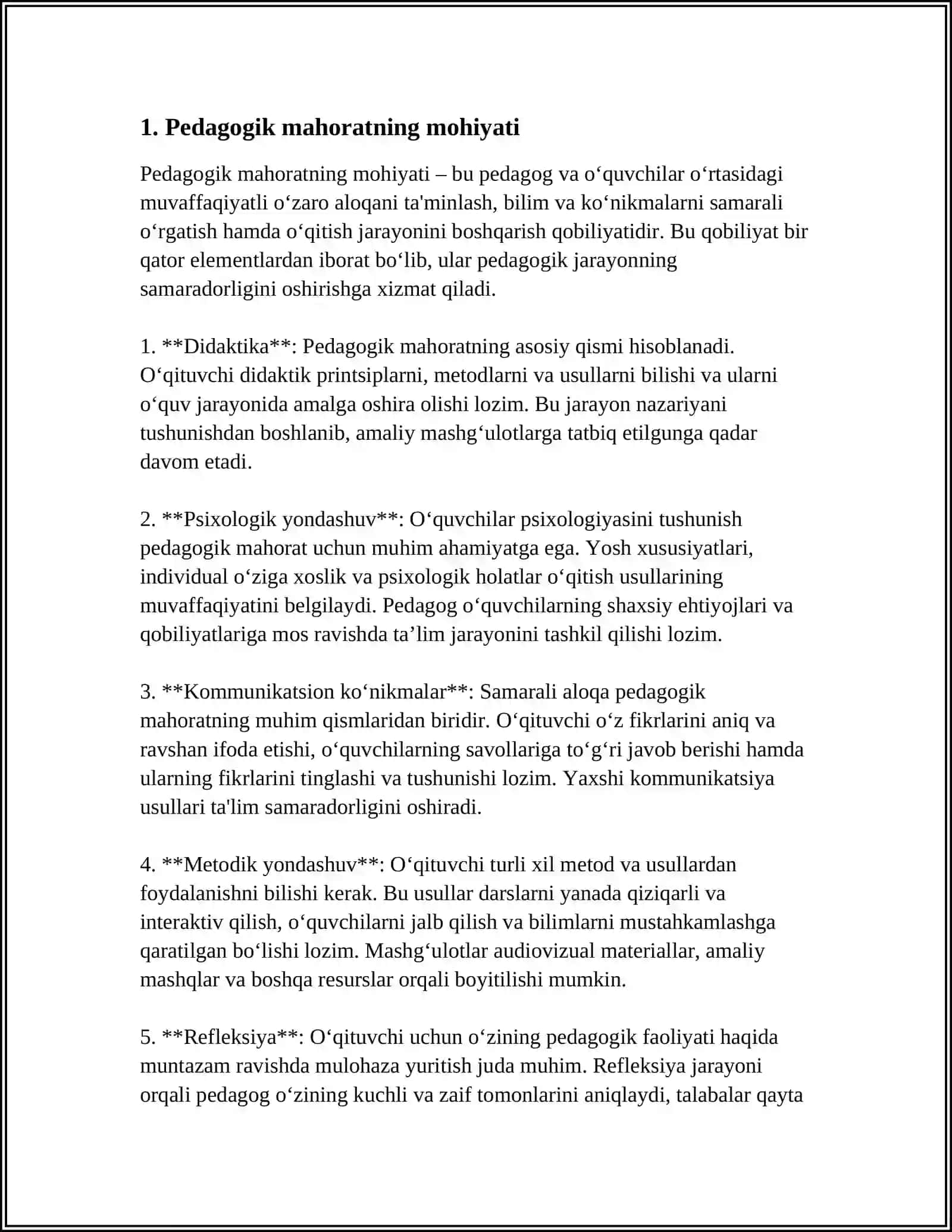 DARS JARAYONIDA PEDAGOGIK MAHORATI 3