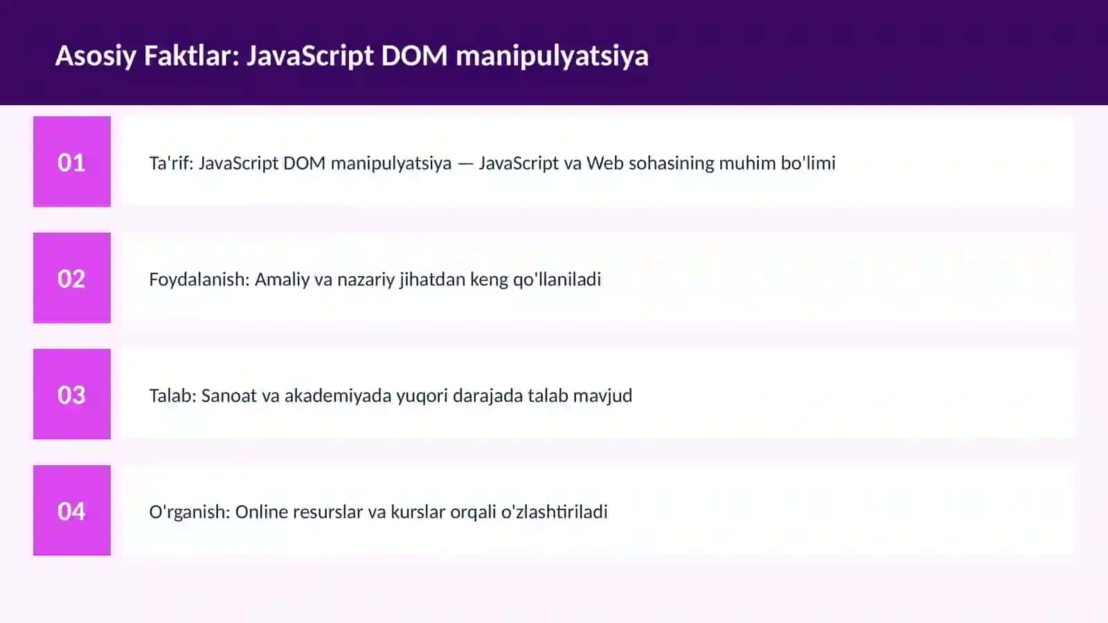 JavaScript DOM manipulyatsiya 3