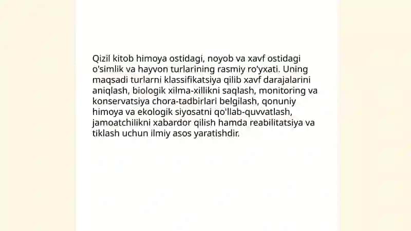 Qizil kitob va uning ahamiyati 3