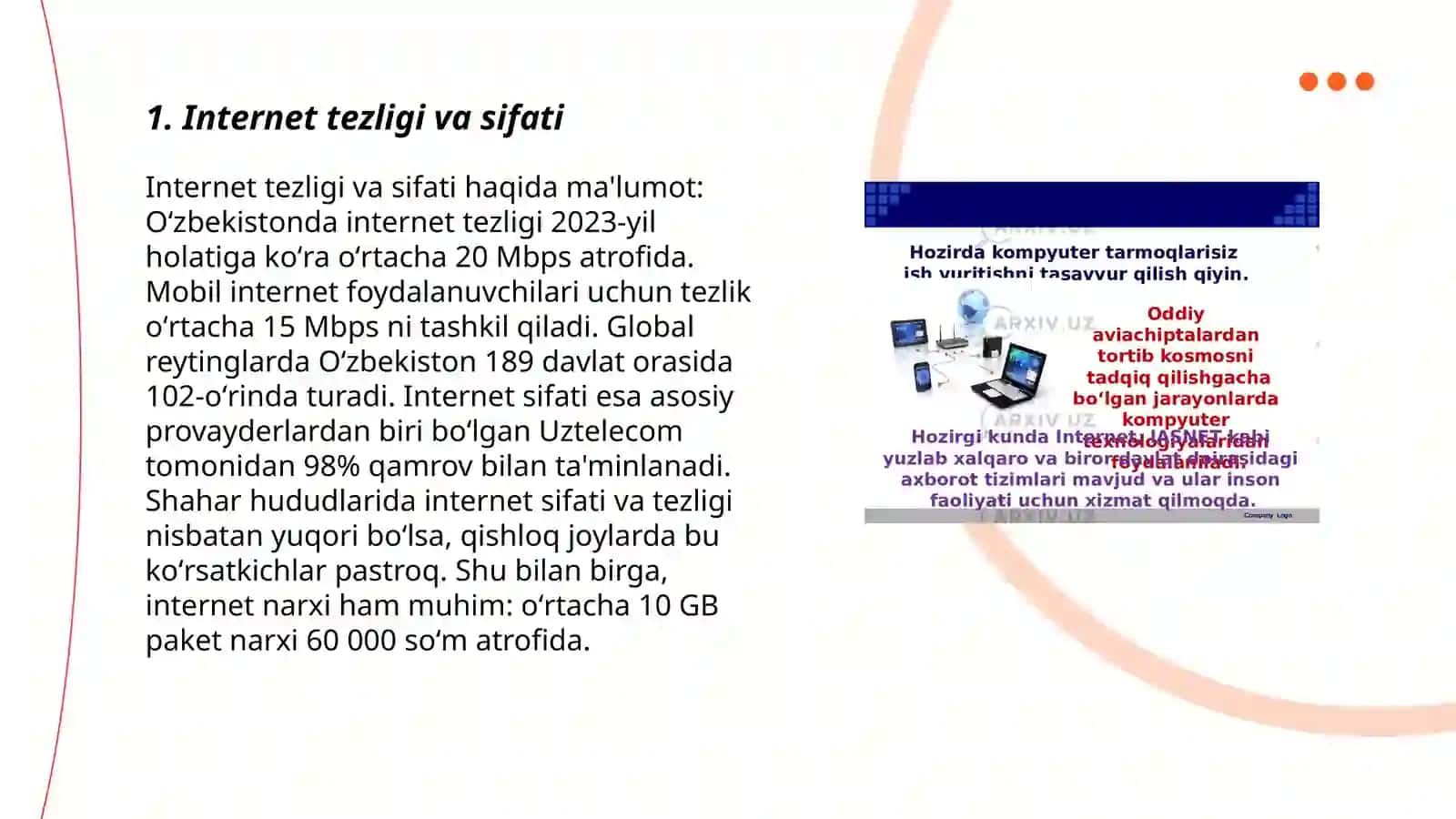 TARMOQ TEXNOLOGIYALARI VA INTERNET XIZMATLARI 3