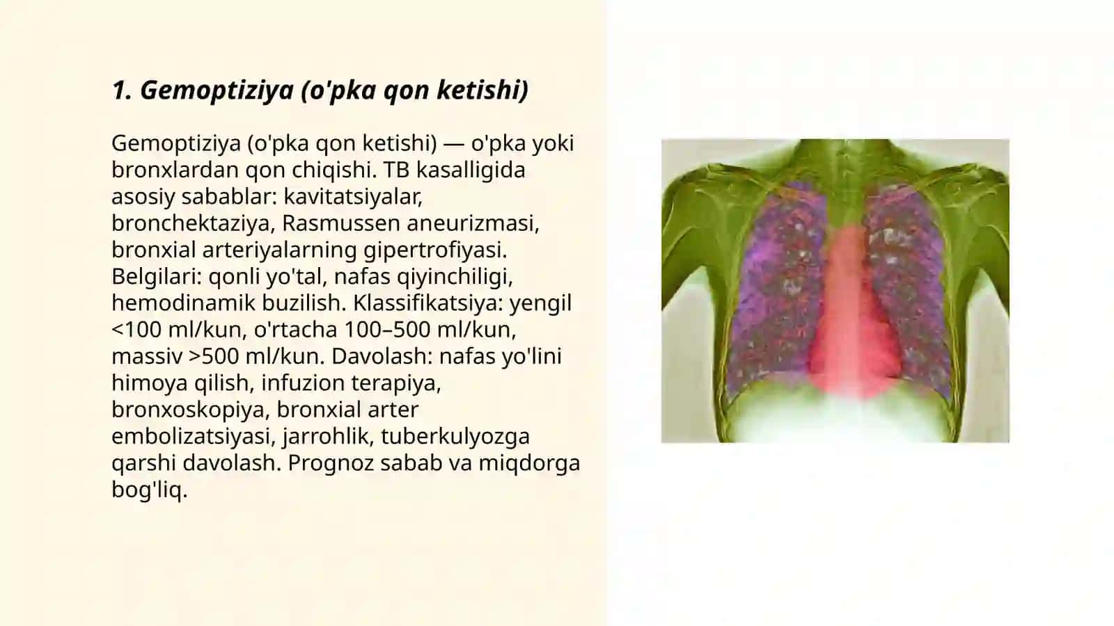 Gemoptiziya (o'pka qon ketishi) 3