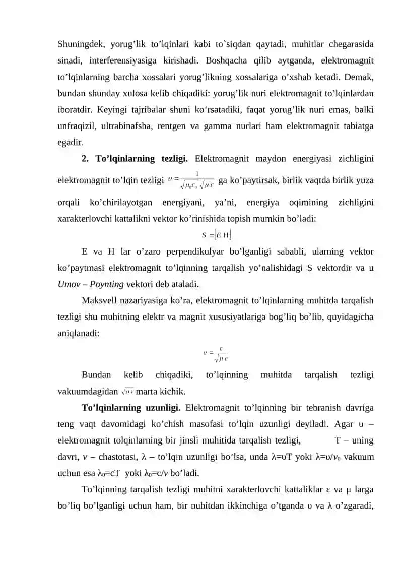 Elektromagnit to’lqinlar 3