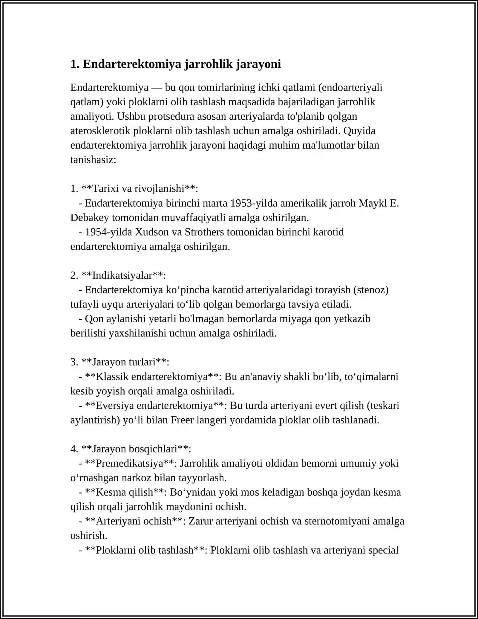 ENDOARTEREKTOMIYA OPERATSIYASI 3