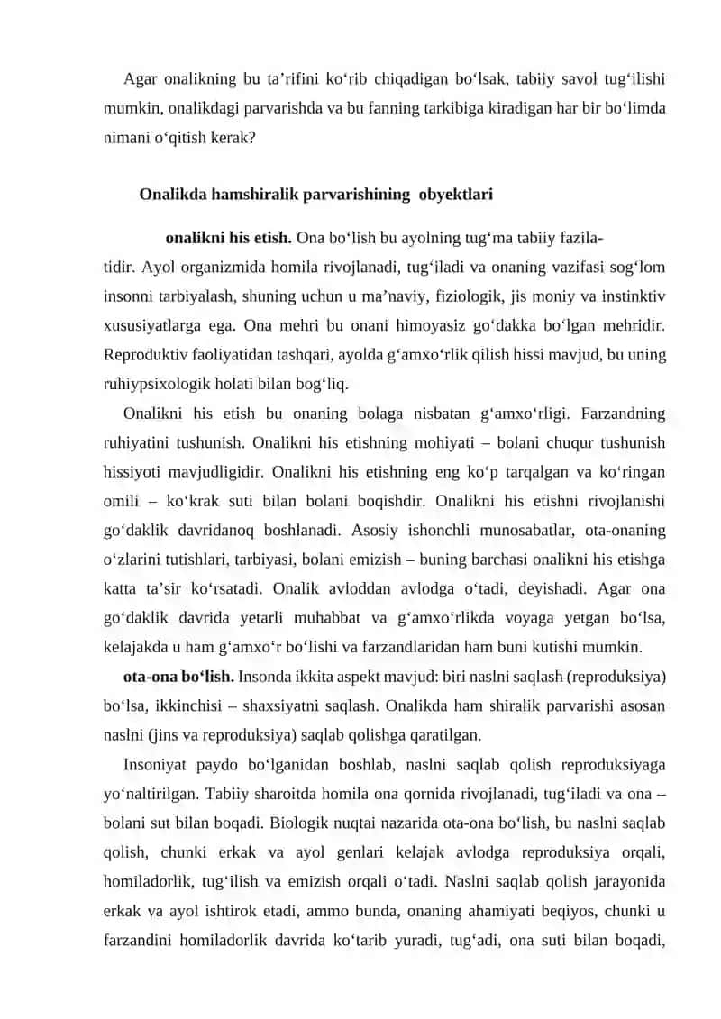 Onalik haqida tushuncha 3