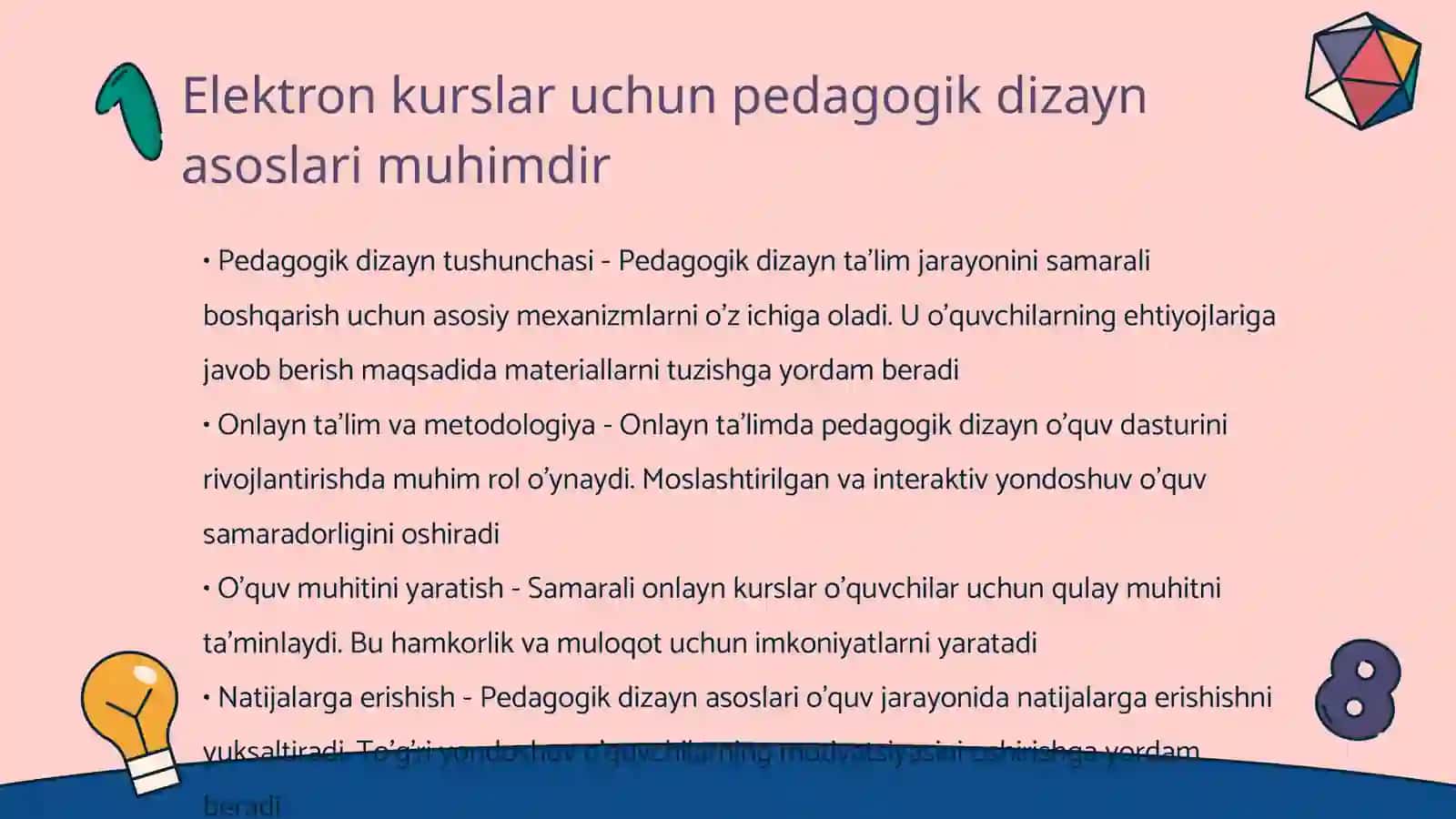 Elektron kursni loyihalashda pedagogik dizayn. 3