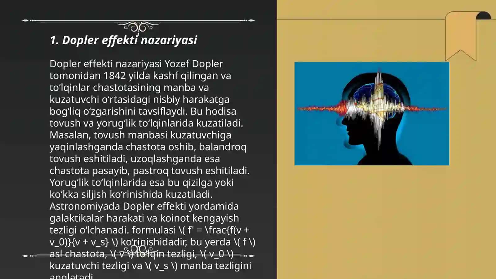 Dopler effekti nazariyasi 3