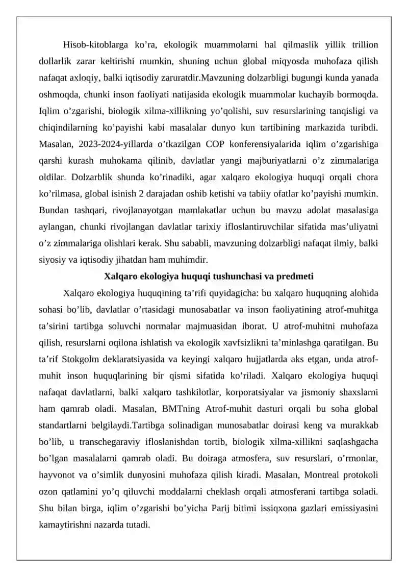 Xalqaro ekologiya huquqi 3