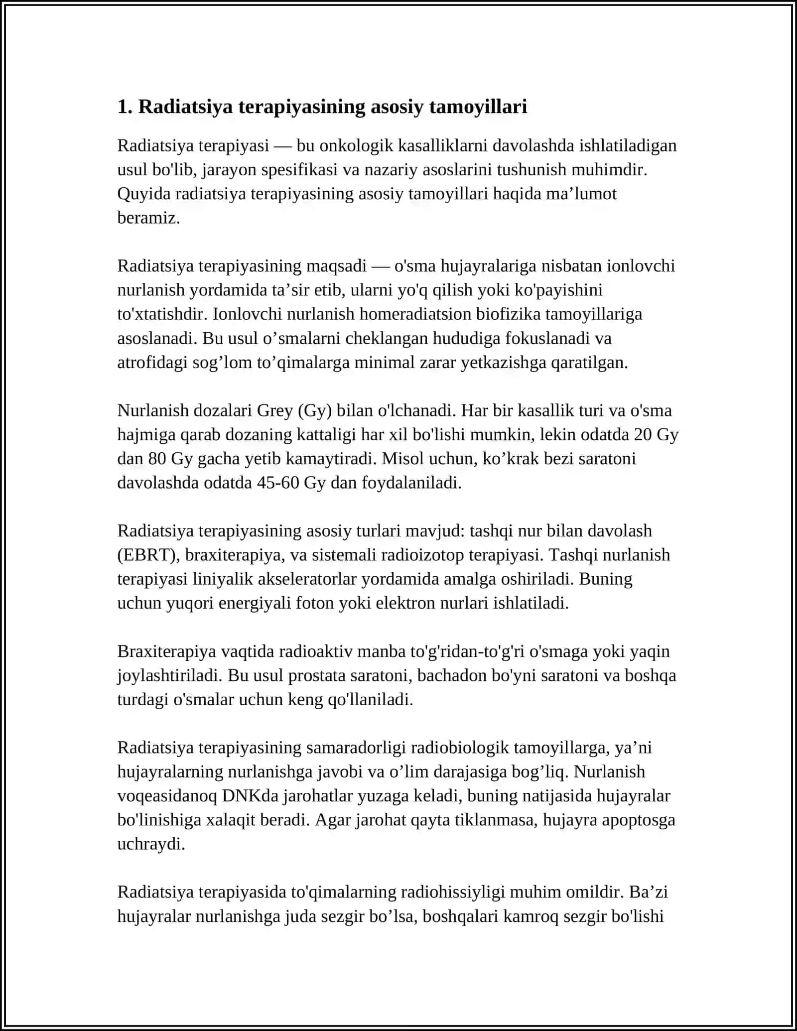 RADIATSION USULNI TANLASH ASOSLARI 3