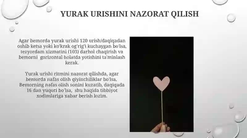Yurak hurijida birinchi yordam 3