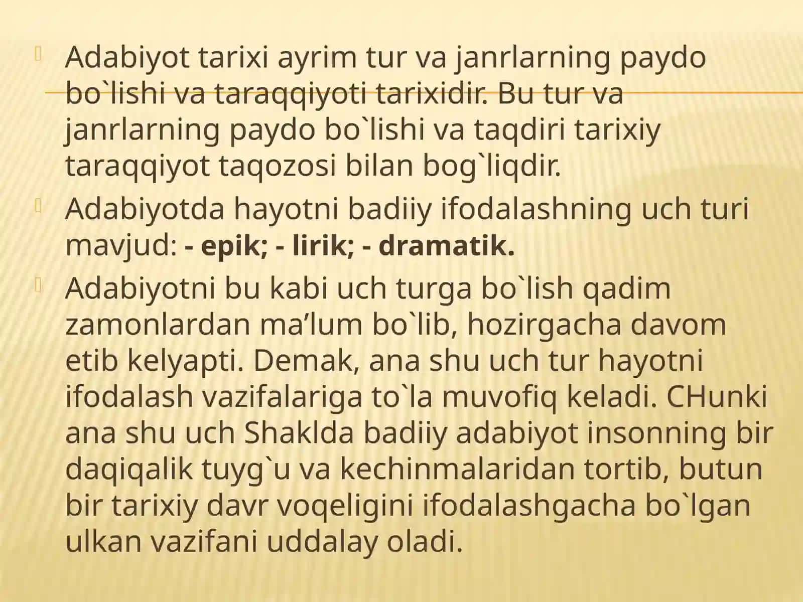 Adabiyturlarvajanrlar.Liriktur.Dramatiktur 3