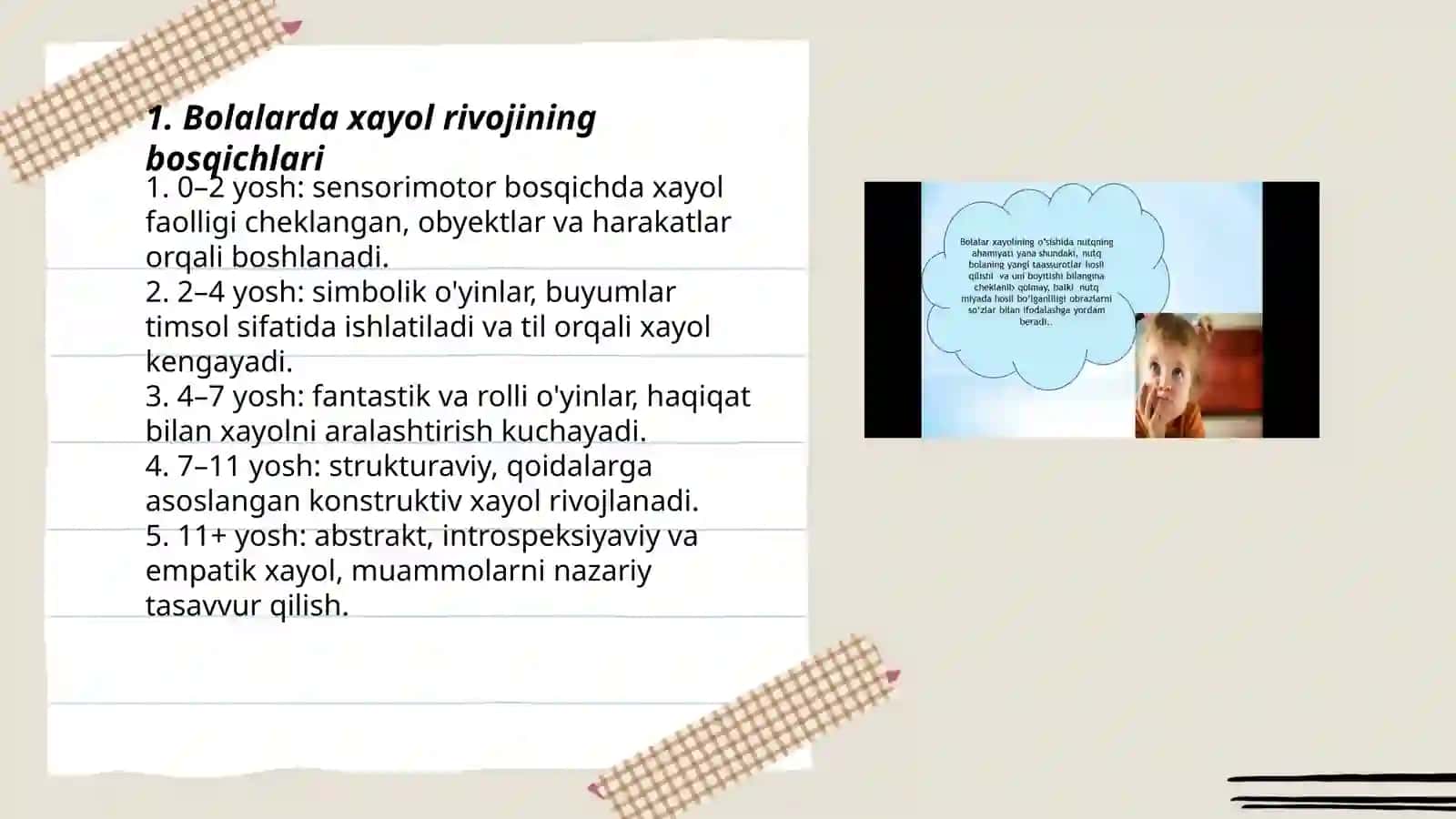 Bolalarda Xayolning Rivojlanishi 3