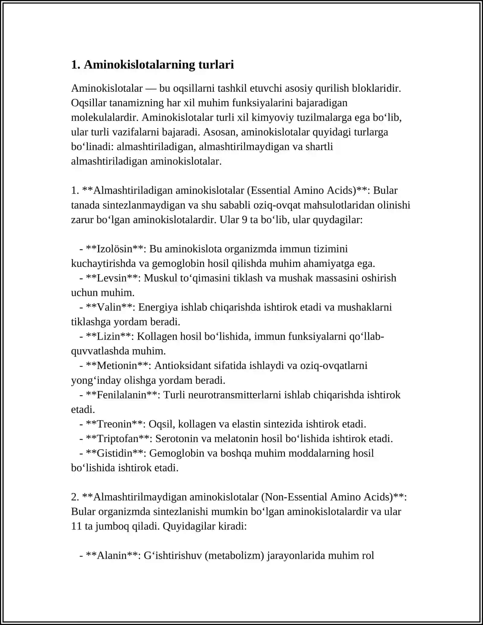 AMINOBIRIKMALAR VA AMINOKISLOTALAR 3