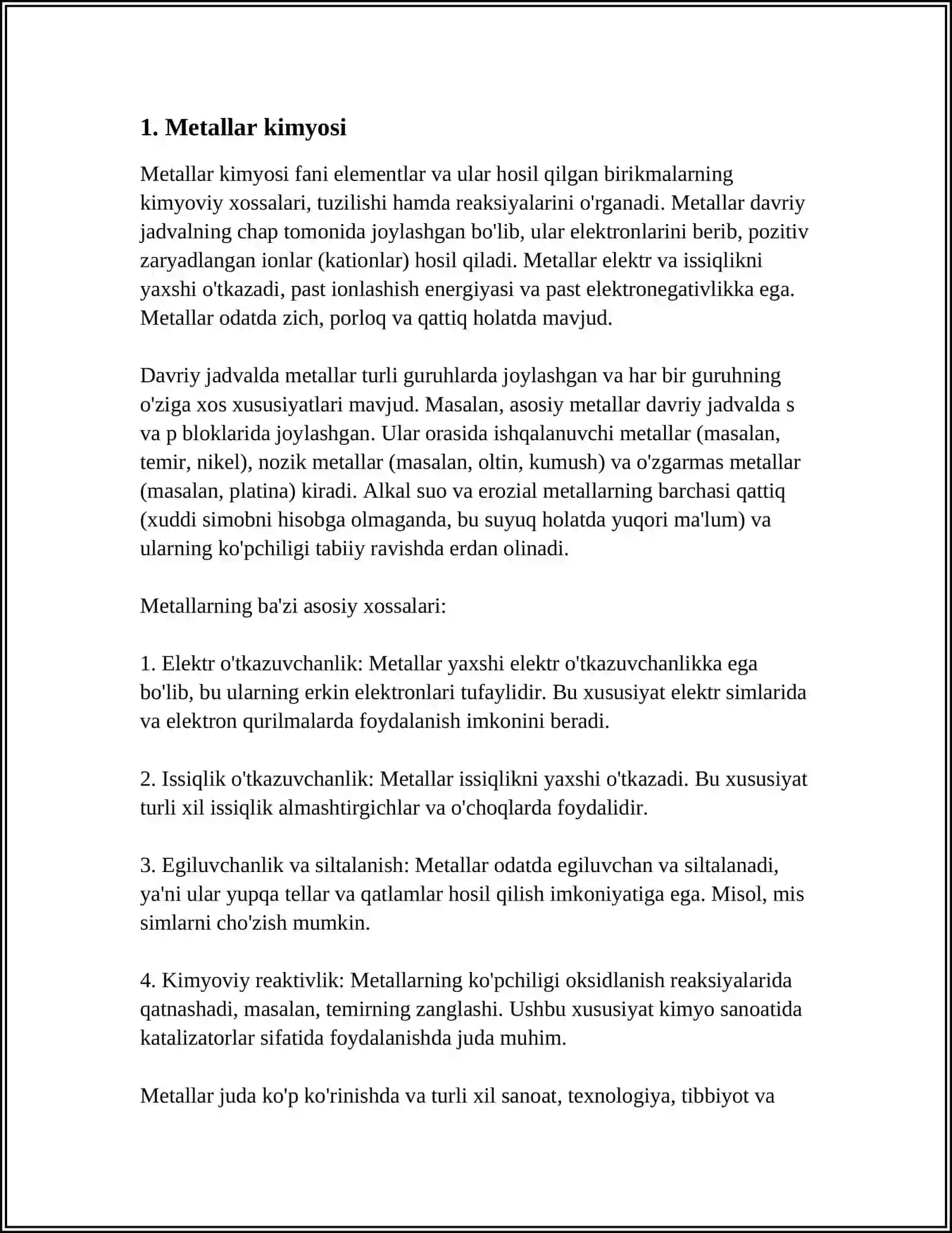 METALLARNING XOSALARI 3