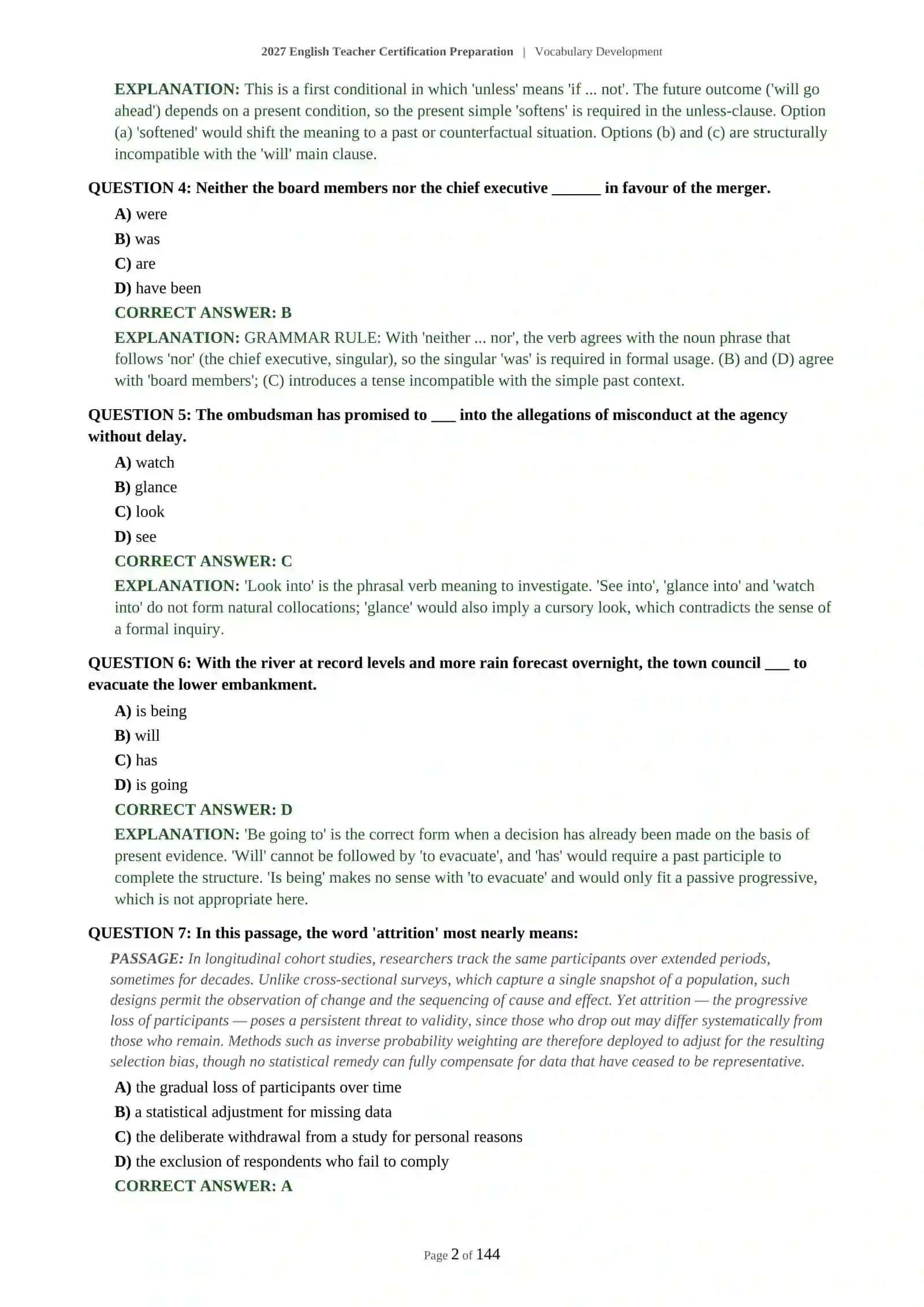 2027 English Teacher Certification Preparation 3