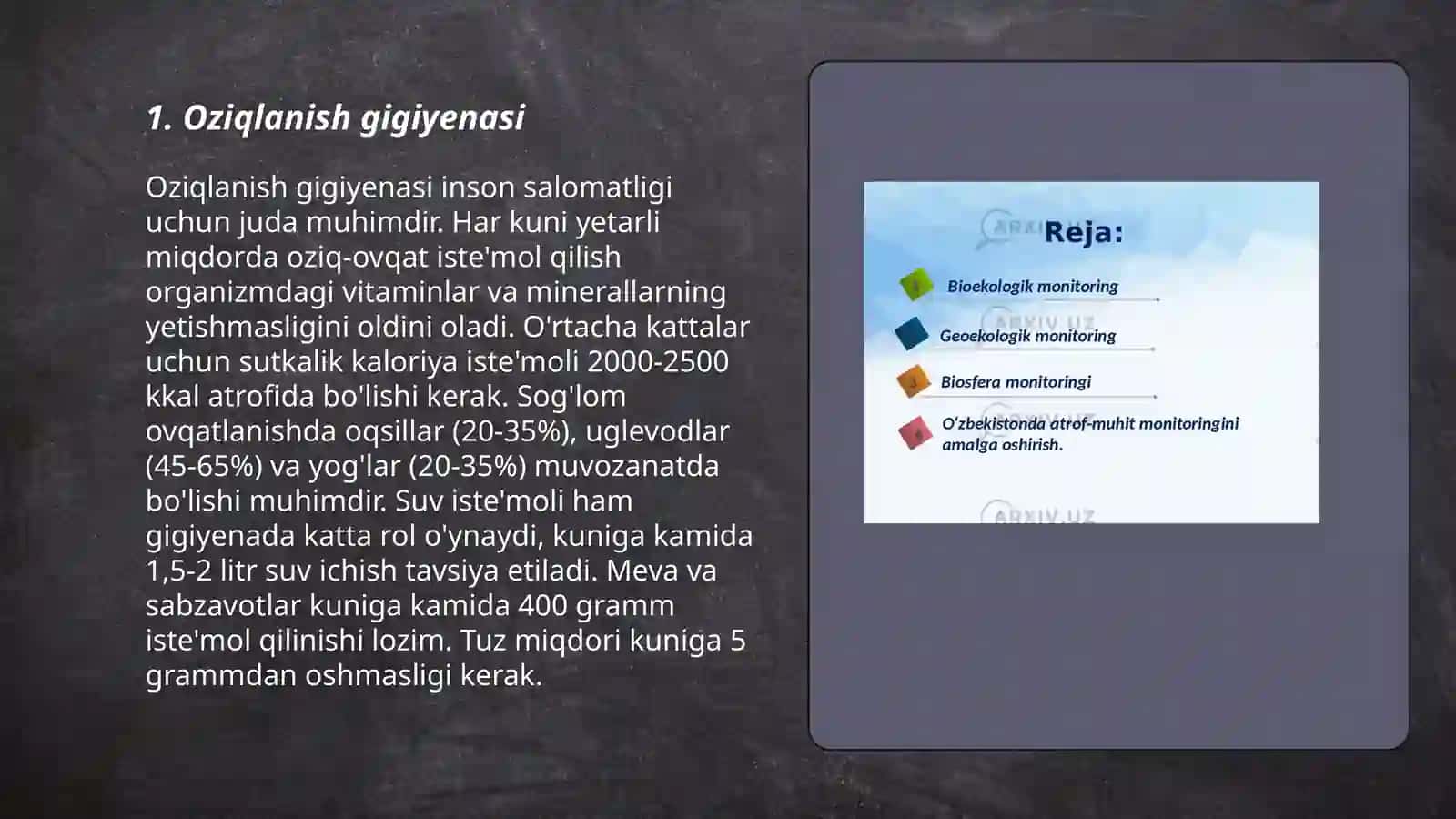 Oziqlanish gigiyenasi 3