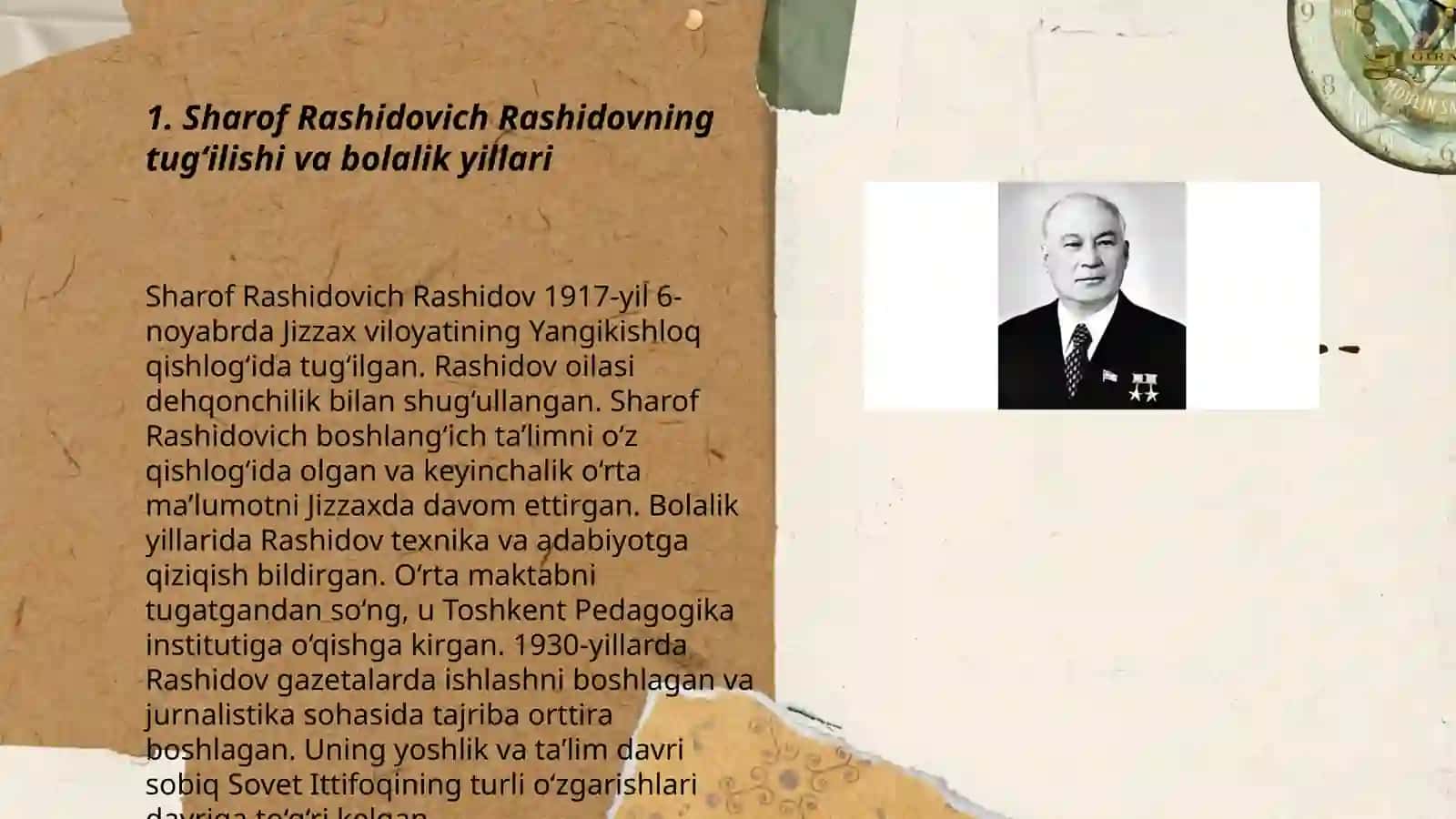 Sharof Rashidovich Rashidov hayoti va ish faoliyti 3