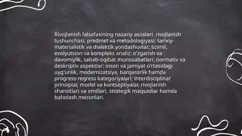 Rivojlanish falsafasi 3