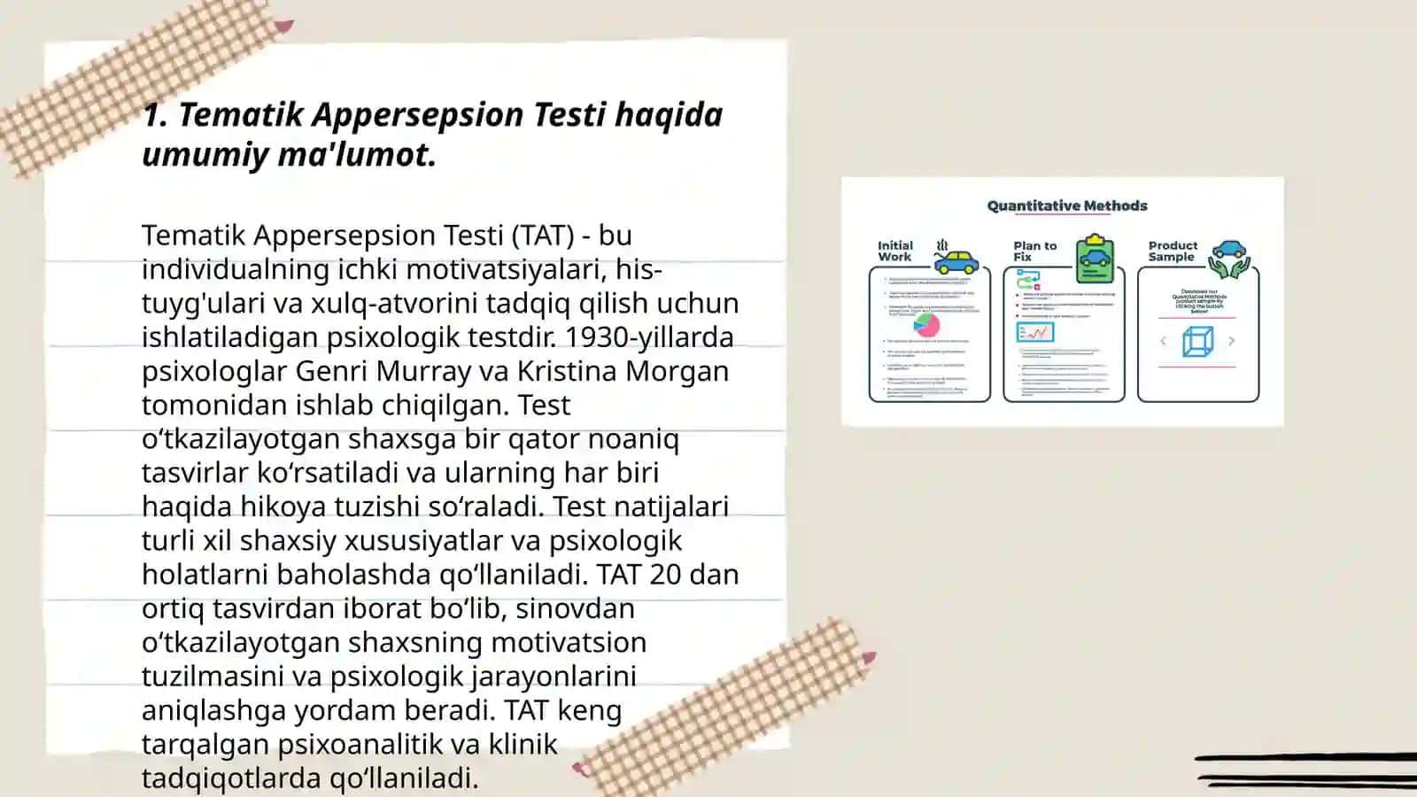 Tematik appersepsion testi 3