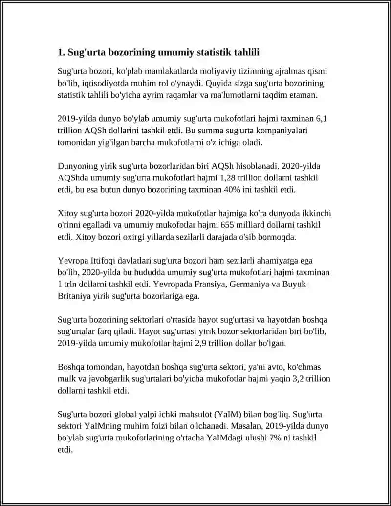 SUG'URTA VA SUG'URTA BOZORI STATISTIKASI 3