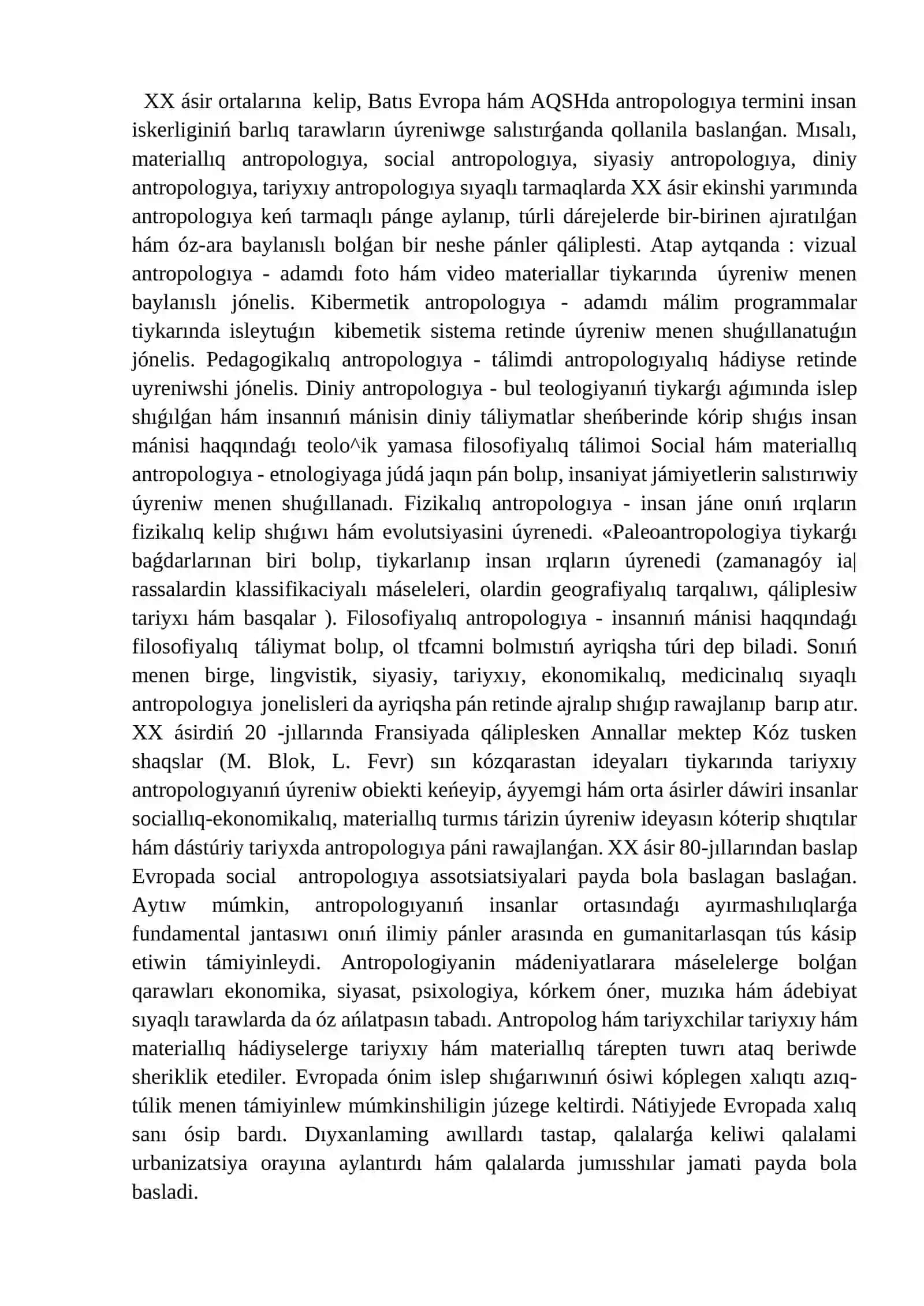 Antropogenez paninin predmeti ham waziypalari 3
