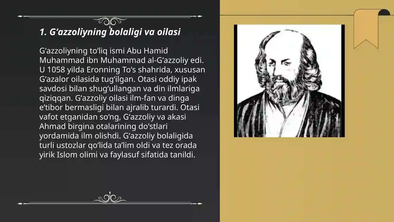 Imom Gʻazzoliy (1058-1111) hayoti va ijodi 3