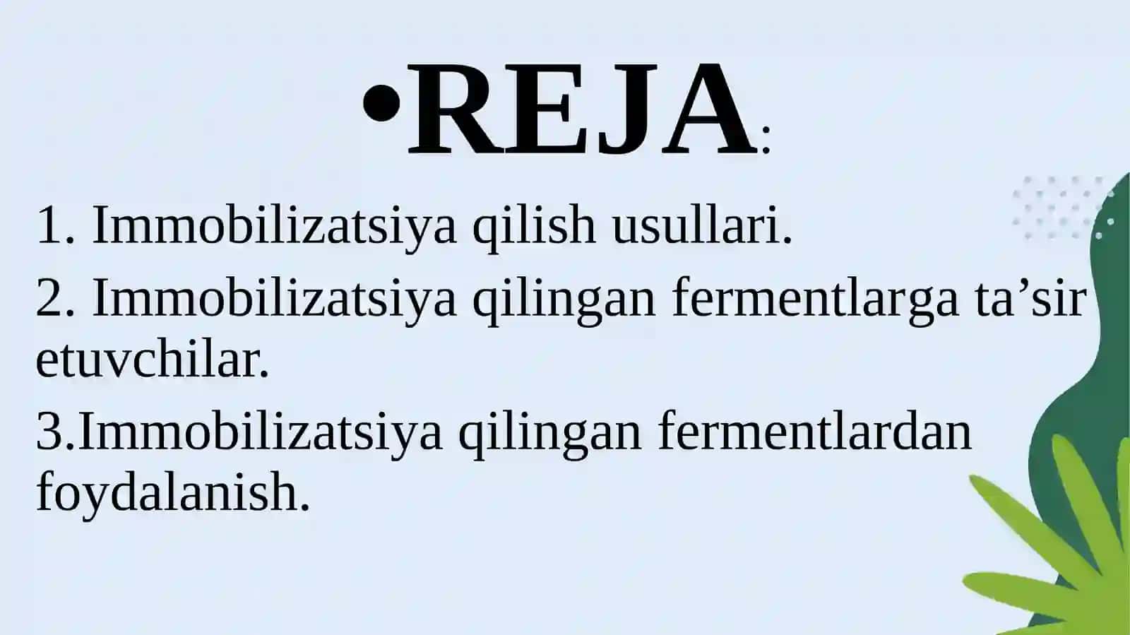 Immobilizatsiyaqilingan fermentlar 3
