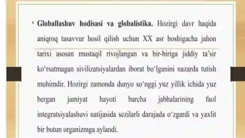 Globallashuv, globastika va barqaror taraqqiyot tushunchalarining oʻzaro aloqasi va farqi 3