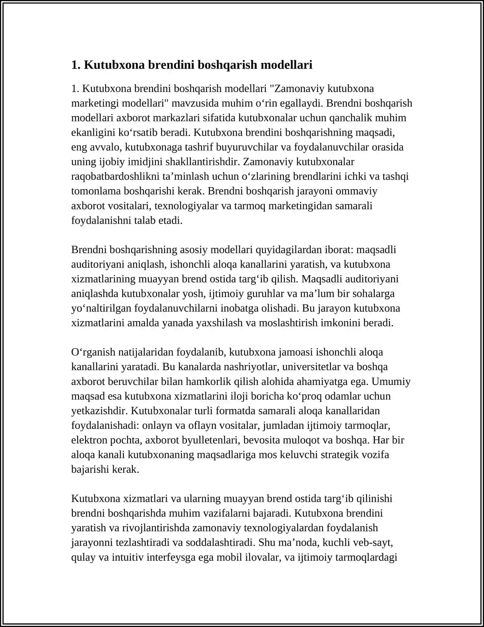 ZAMONAVIY KUTUBXONA MARKETINGI MODELLARI 3