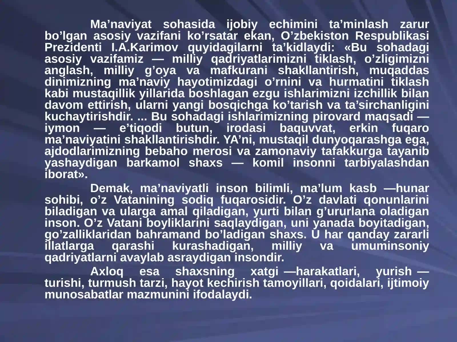 Ma’naviy – ahloqiy tarbiya 3