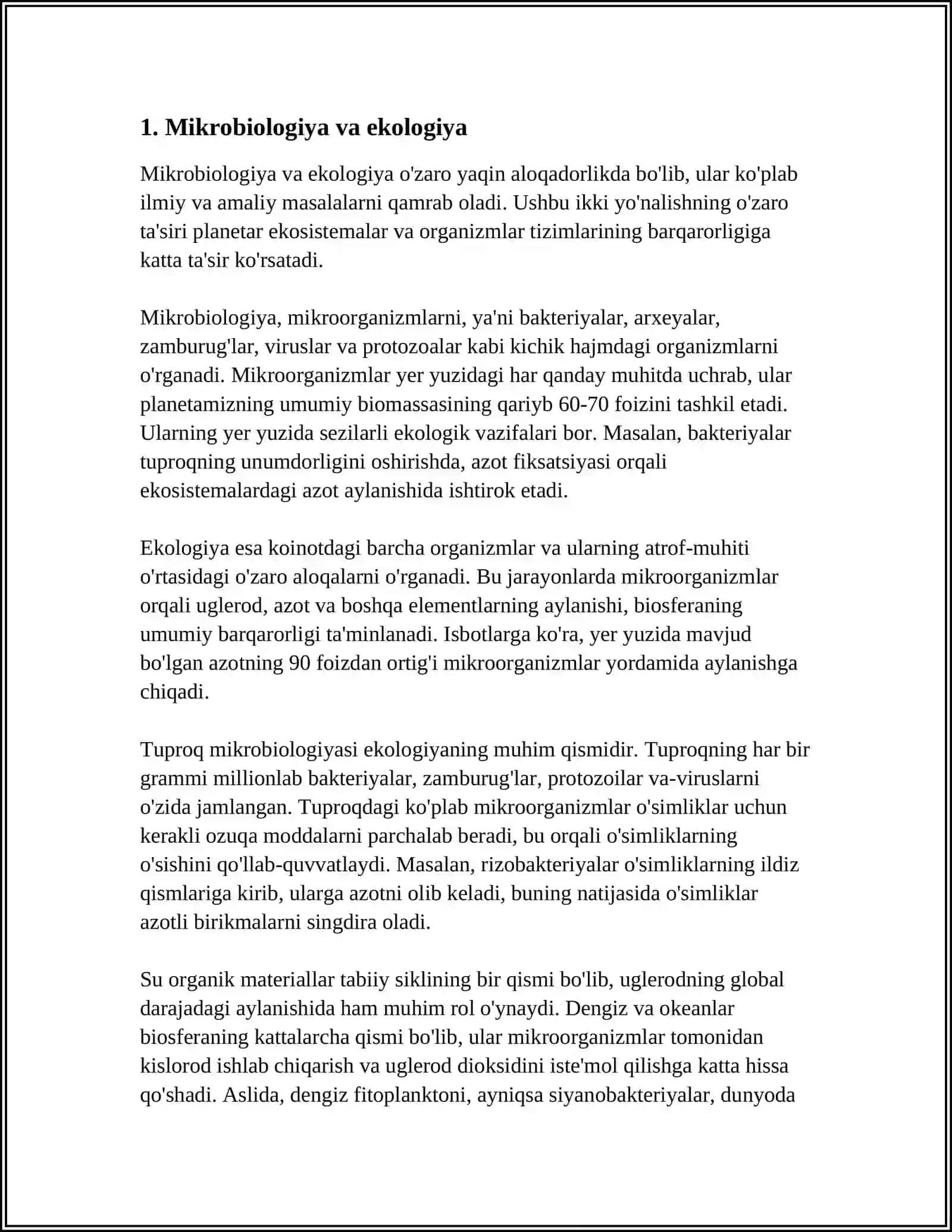 MIKROORGANIZMLARNING SUVDA VA HAVODA TARQALISHI 3