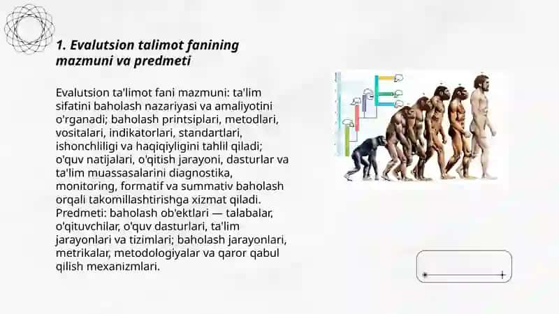 Evalutsion talimot faniga kirish 3