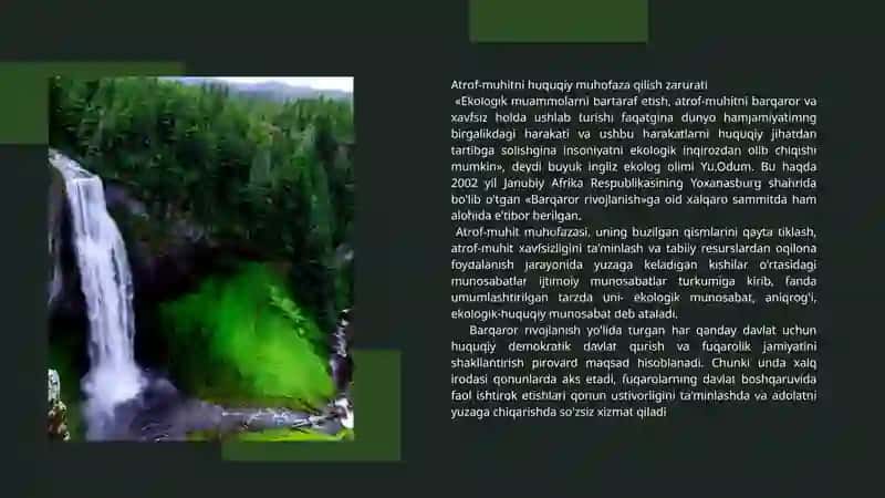ATROF- MUHIT MUHOFAZASINING EKOLOGIK HUQUQIY ASOSLARI 3