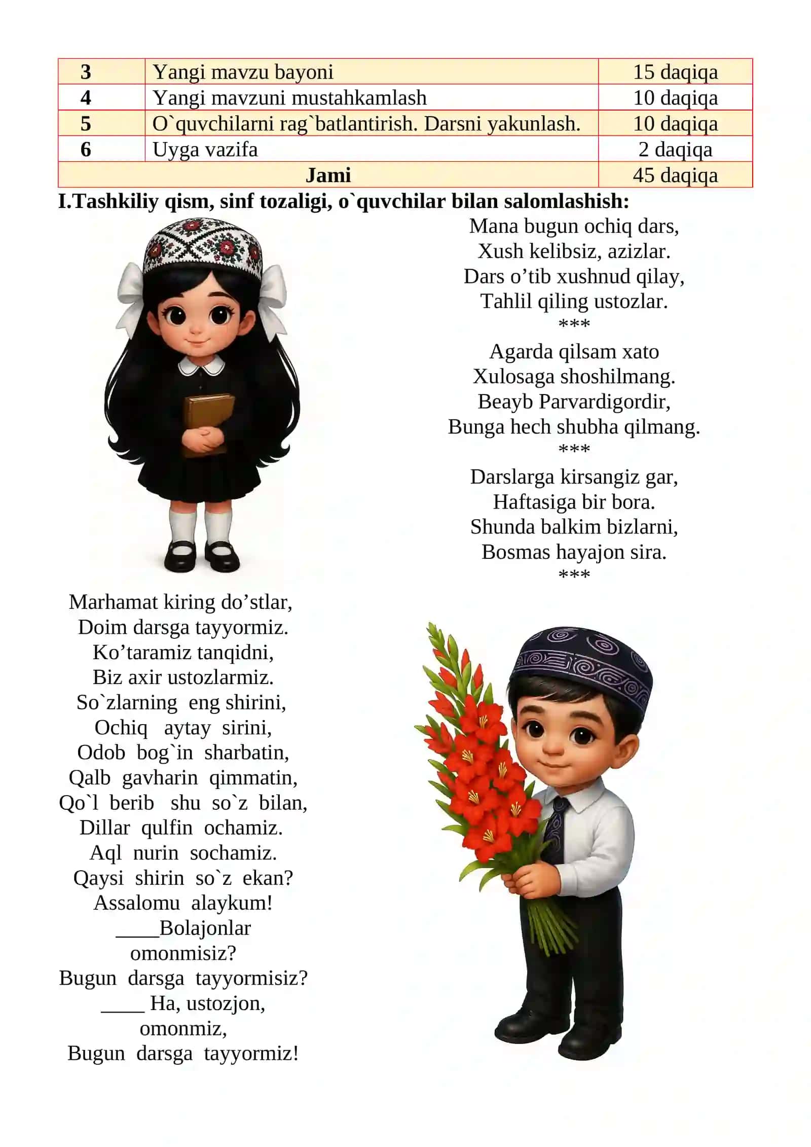 Kasbning yomoni yo‘q mavzusida 2-sinf O'qish fanidan dars ishlanmasi 3