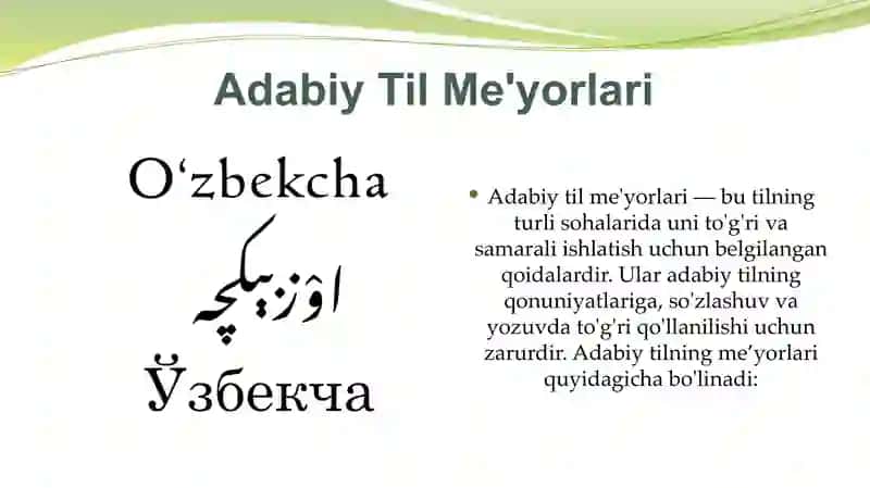 Adabiy til meʼyorlari. Yangi alifbo va imlo meʼyorilari 3