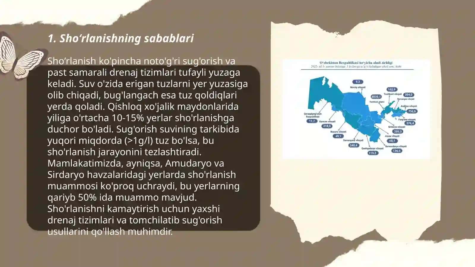 Qoraqalpogʻistonda yer resurslarining shoʻrlanishi 3