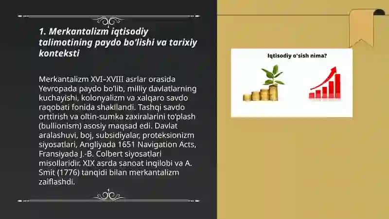 Merkantalizm iqtisodiy talimoti 3