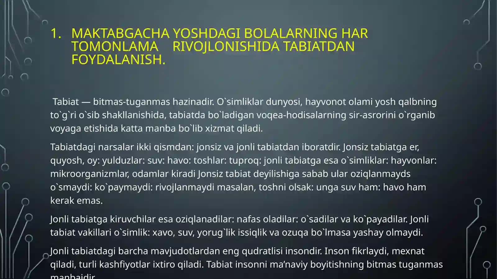 TABIATBILAN TANISHTIRISH NAZARIYASI VA METODIKASI 3