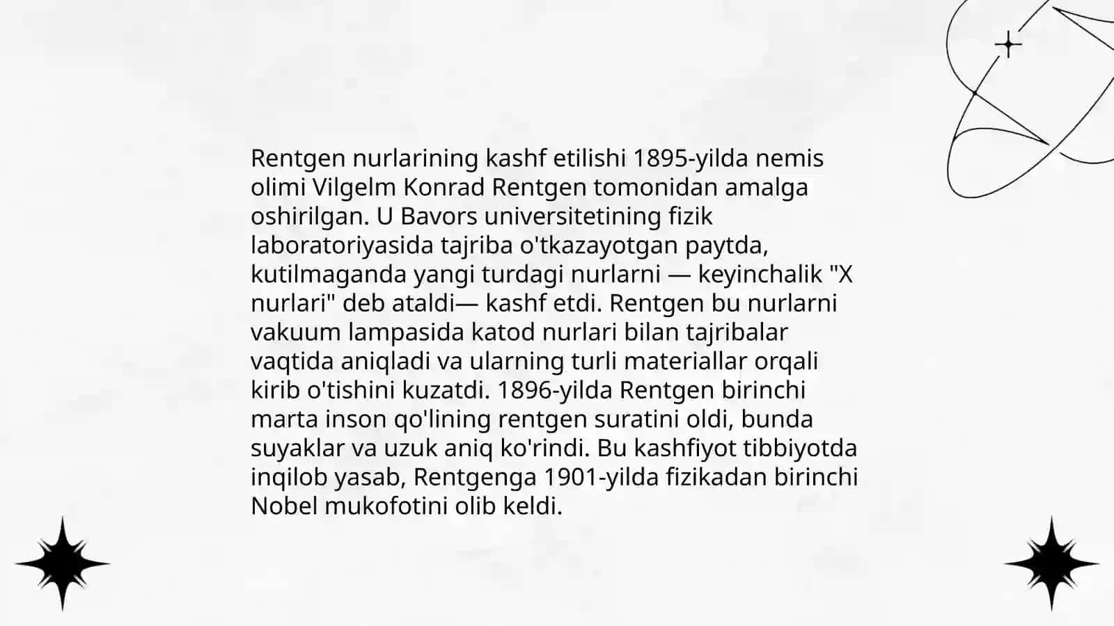 Rentgen nurlarini oʻrganish tarixi 3