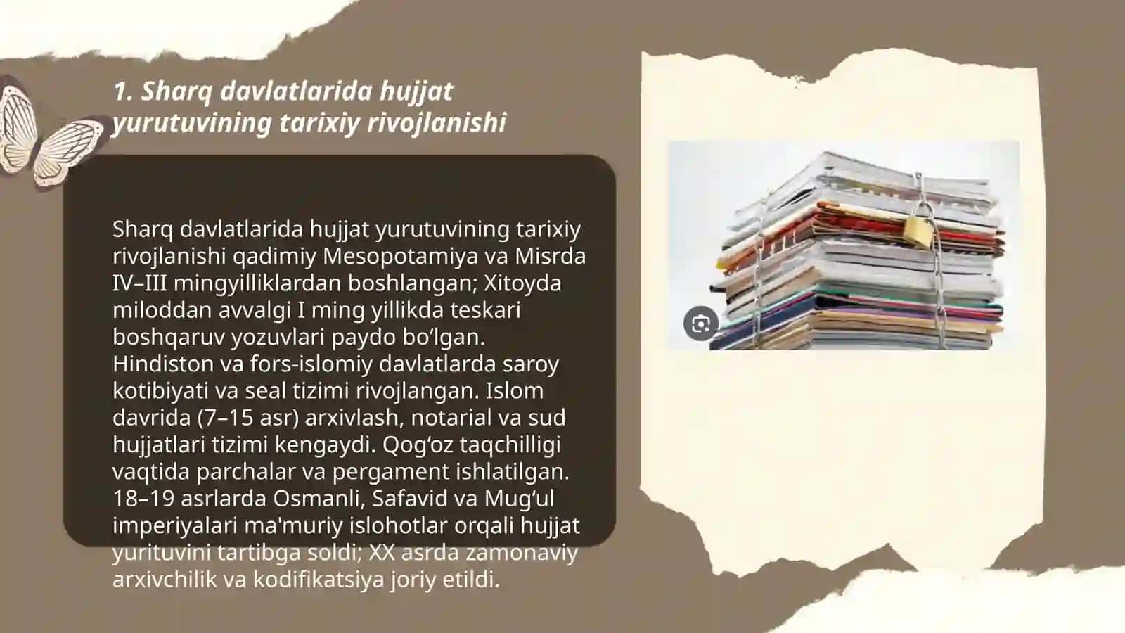 Sharq davlatlarida hujjat yurutuvlari 3