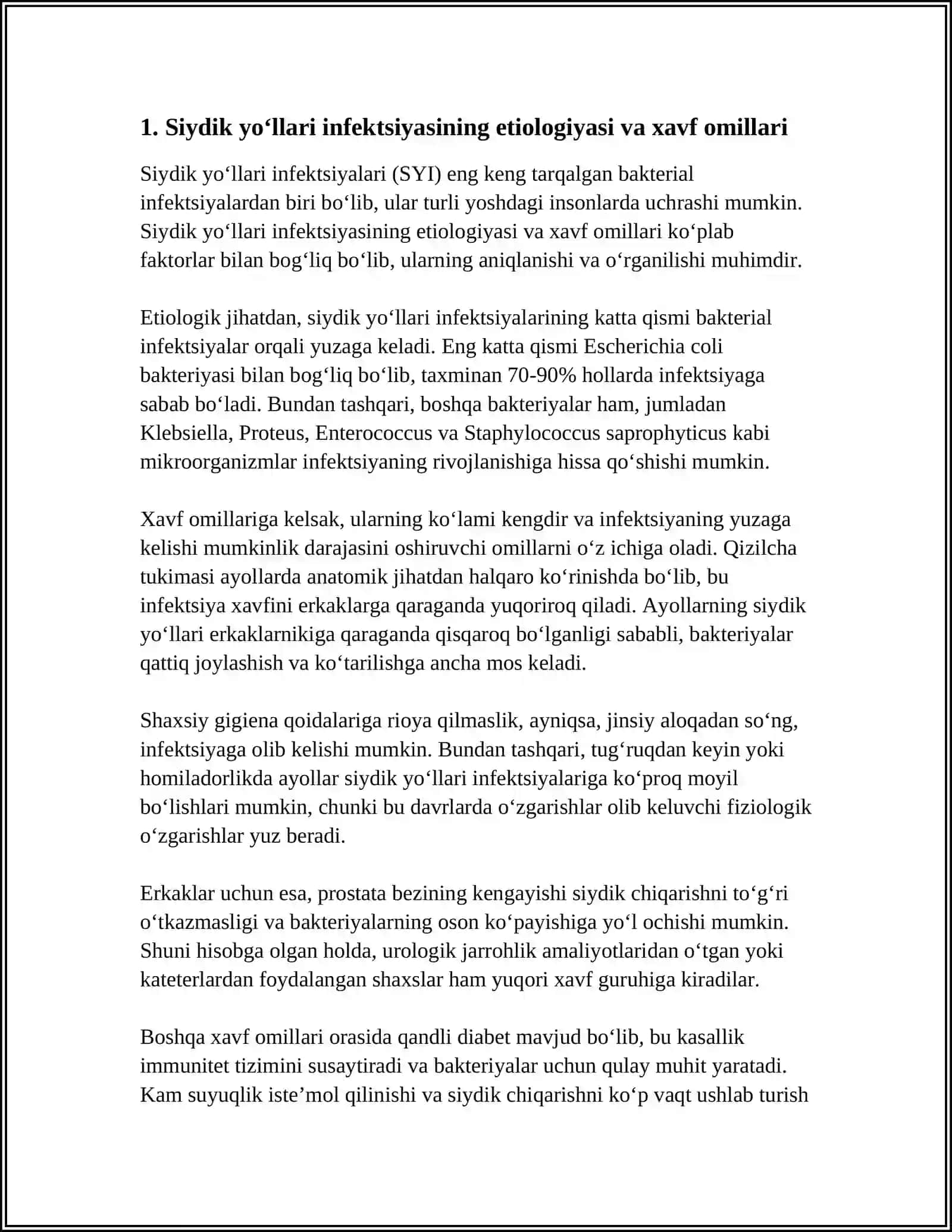 SIYDIK YÖLLARI INFEKTSIYASI. GLOMERULONEFRIT 3