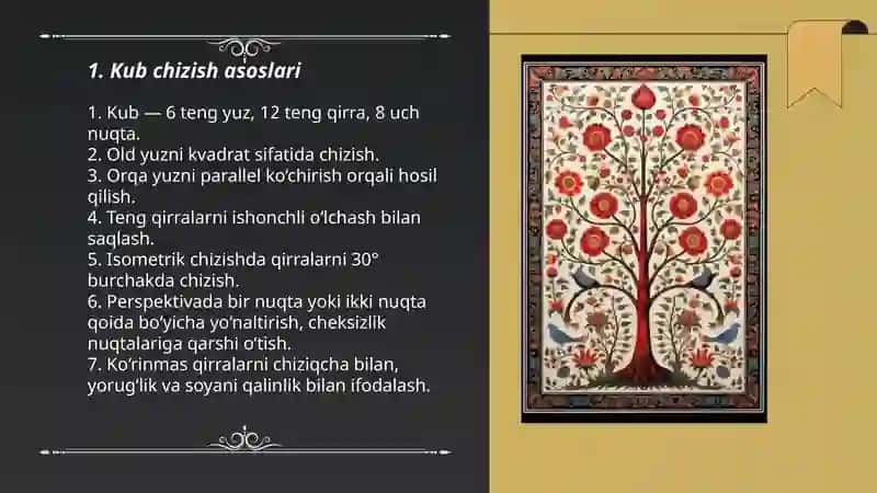 Kub chizish asoslari 3