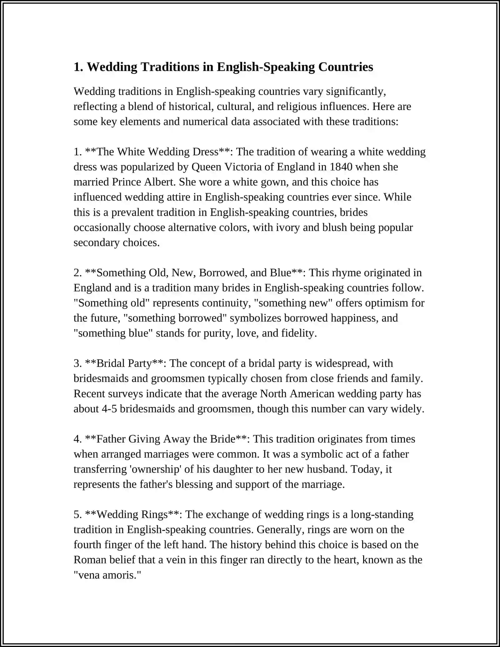 WEDDINGS IN ENGLISH-SPEAKING COUNTRIES 3