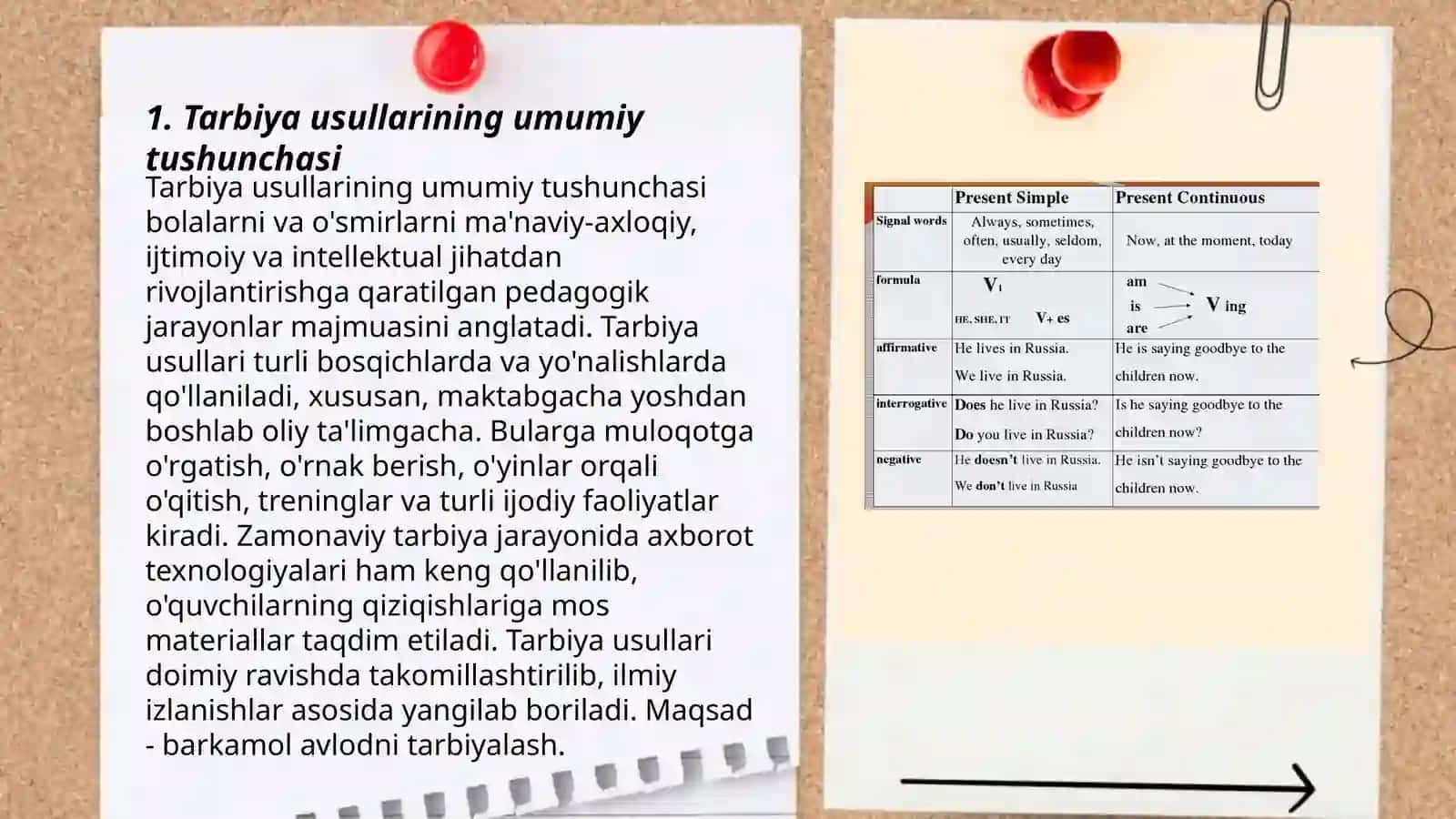 Tarbiya usullarni tanlashga qòyiladigan talablar 3