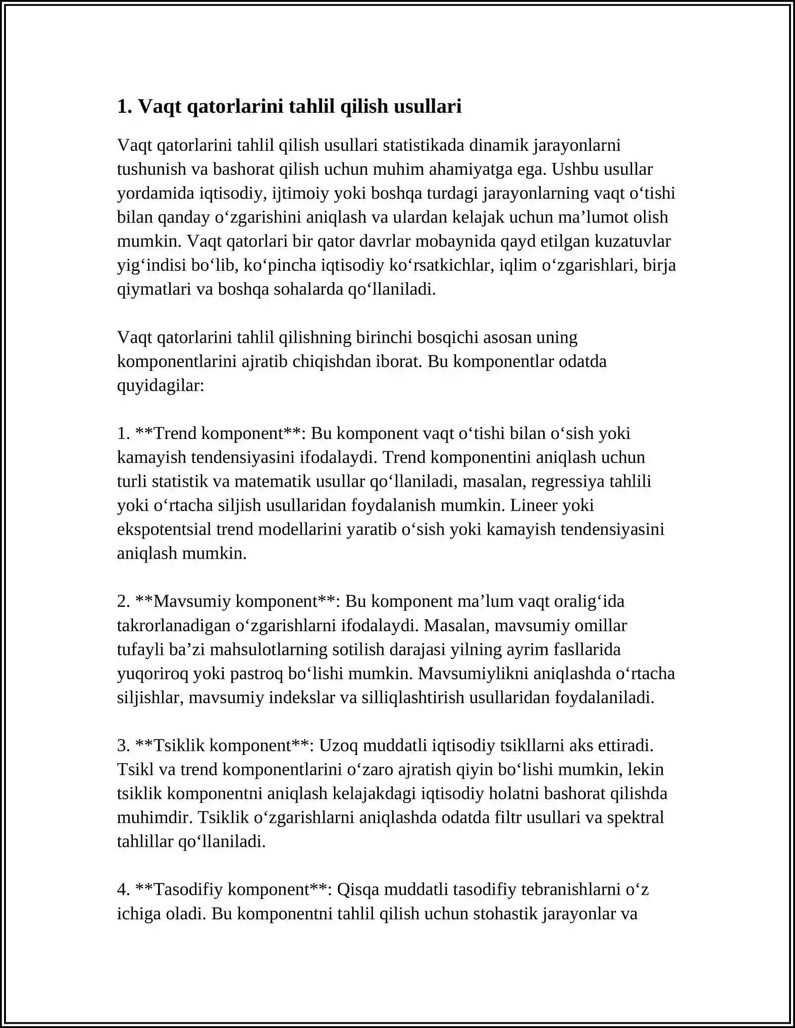 DINAMIKANI STATISTIK O’RGANISH USULLARI 3