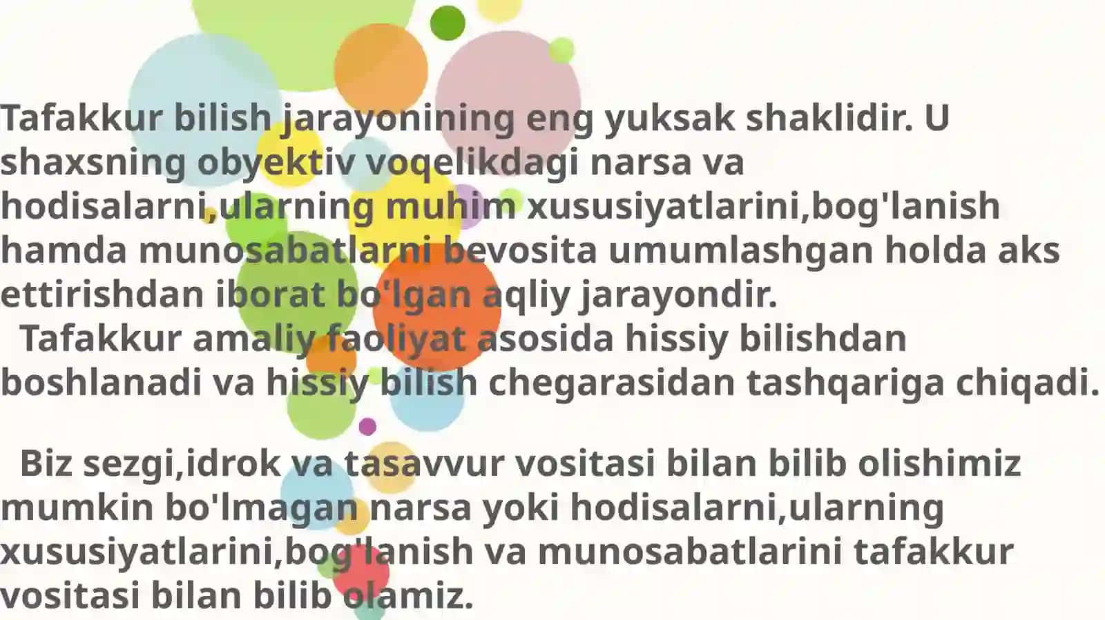 Tafakkur aqliy bilish jarayoni sifatida 3