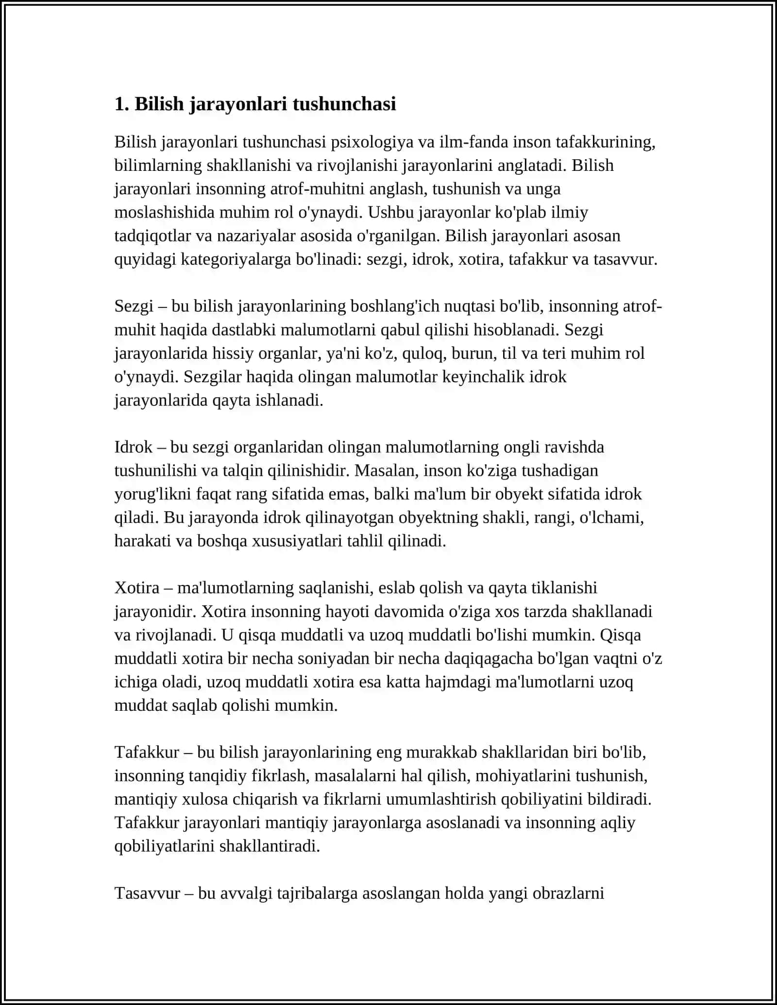 BILISH JARAYONLARI HAYOL 3