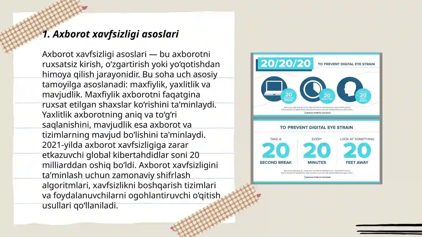 Axborot xavfsizligi va axborotlarni himoyalash usullari 3