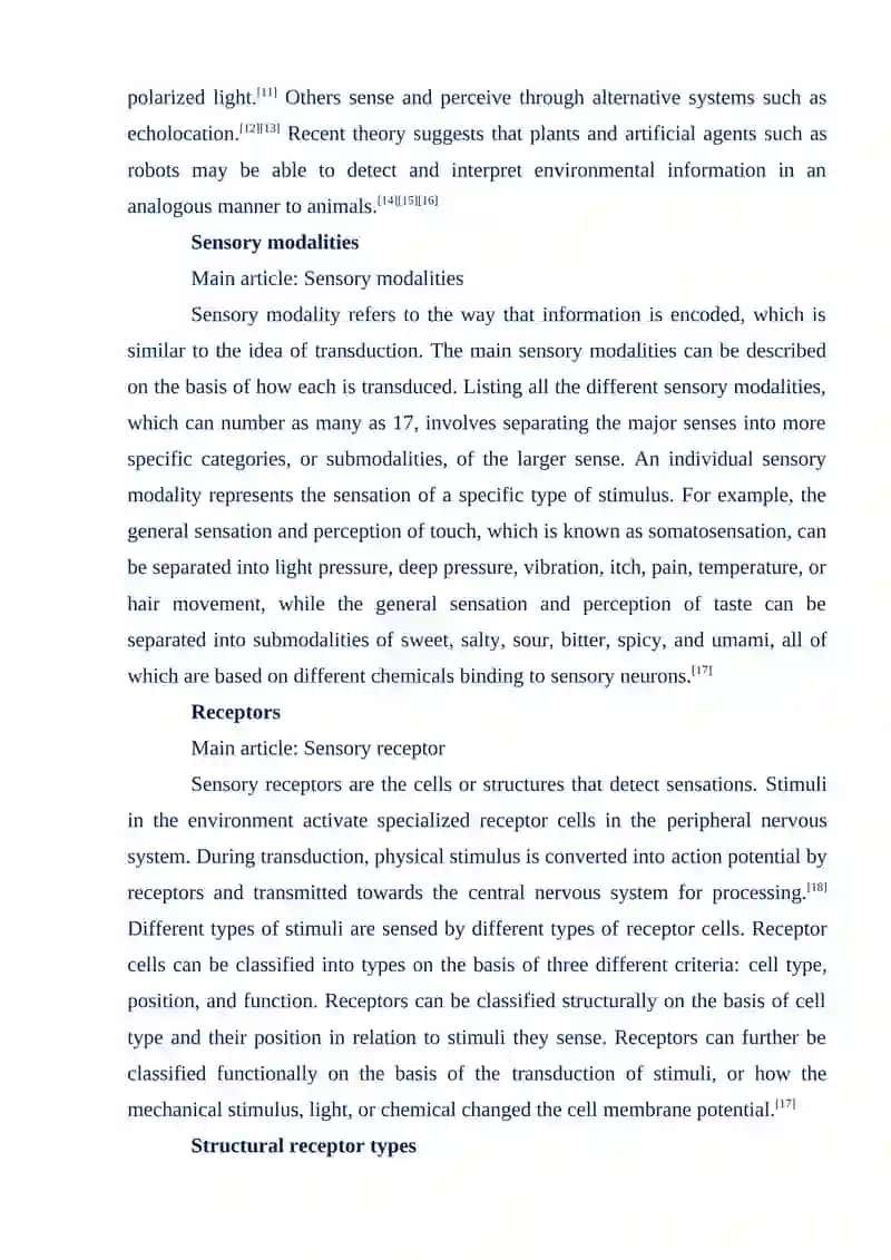 Biology of the Senses 3