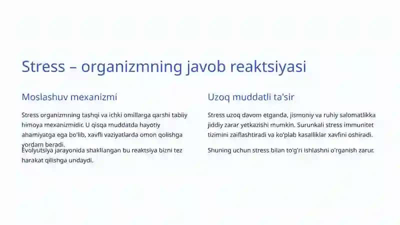 Stress va uning psixologik mexanizmlari 3
