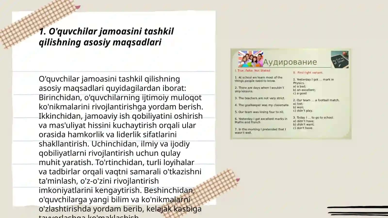 O'quvchilar jamoasini tashkil qilishning o'ziga xos xususiyatlari 3
